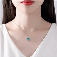 Collana Gaurosa Donna Fantasy in Argento Smeraldo sintetico 0 Ct 10522110 - 10522110